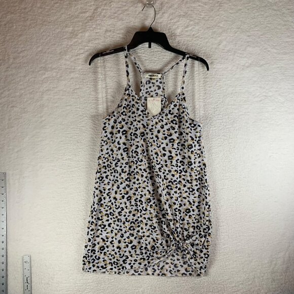 Miken Juniors Cheetah Print V-Neck Knot-Hem Swimsuit Cover-Up Dress Size XS NWT - Picture 1 of 10